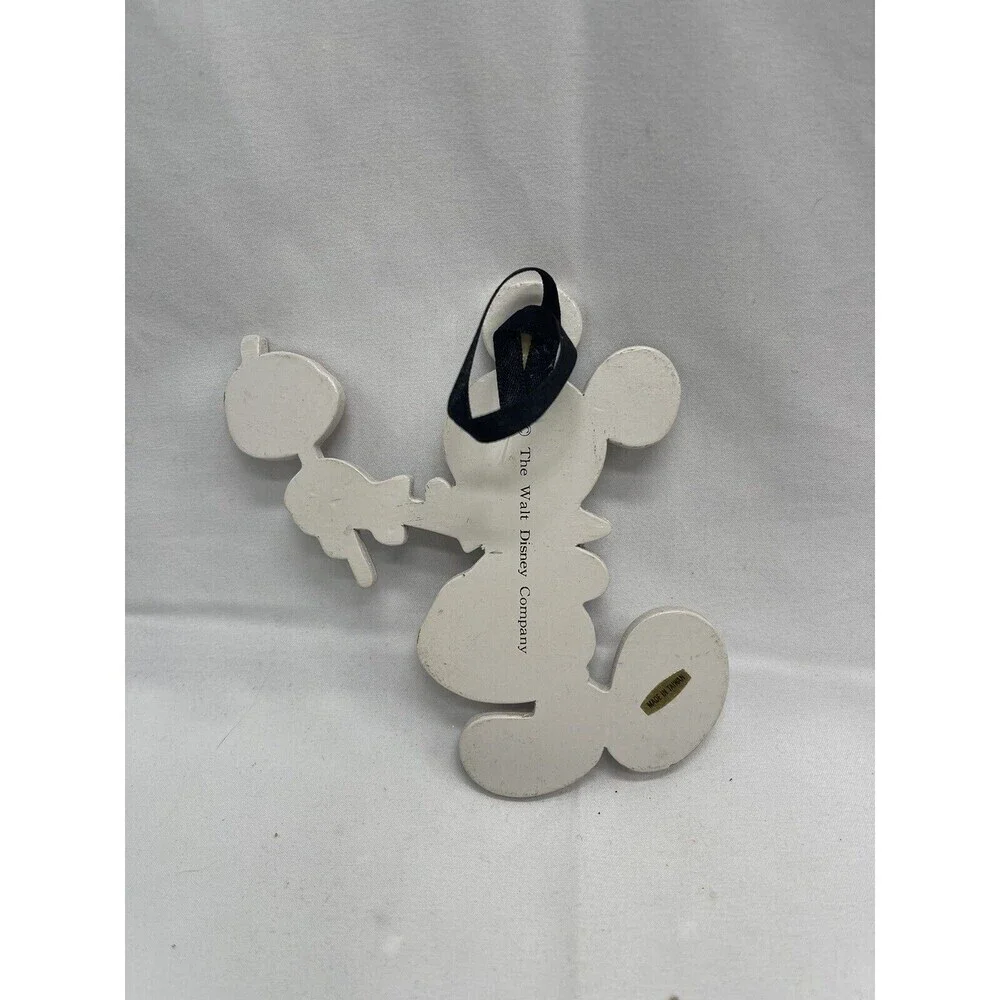 Vintage Walt Disney Co HALLOWEEN 2 MICKEY MOUSE 6” Wooden Ornament 1987 RARE